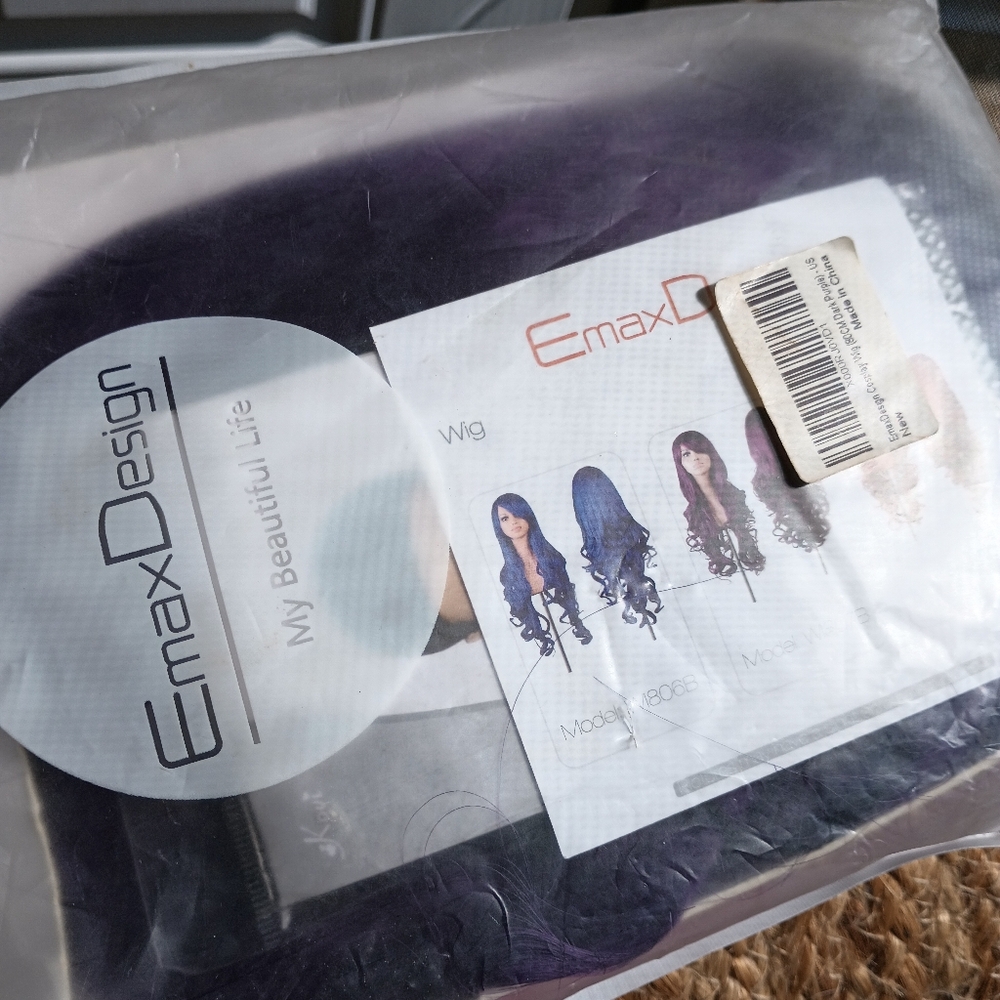 New Long Purple Wig Unopened